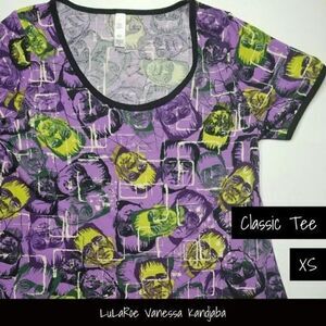LuLaRoe Classic Tee XS NWT Frankenstein Halloween